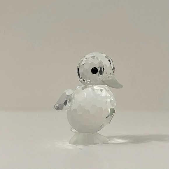 Crystal Glass Duck Figurine Miniature Figure 1.5 Inch Chip - Picture 3 of 16